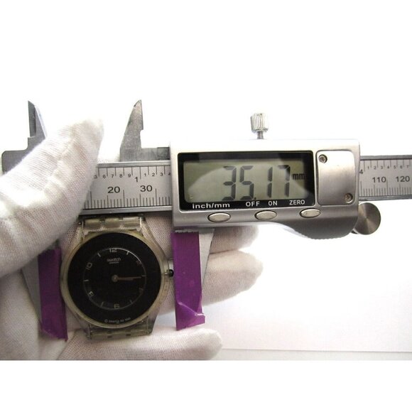 Women Swatch AG 1999 Quartz WR Analog 35mm Dial Causal Round Watch (G426) - Picture 2 of 9